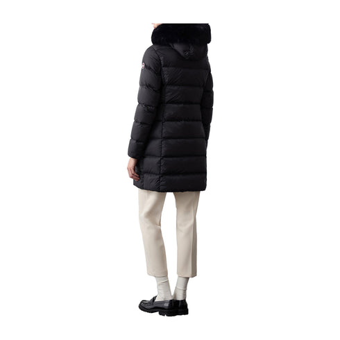 Colmar Piumino lungo Piumino Donna lungo con pelliccia Nero - Francavilla Moda